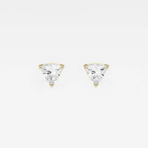 Trillion Lab Grown Diamond Certified Stud Earrings