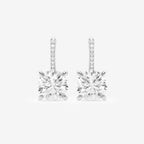 Round Lab Grown Diamond Drop Earrings