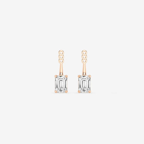 Emerald Lab Grown Diamond Drop Earring Jackets