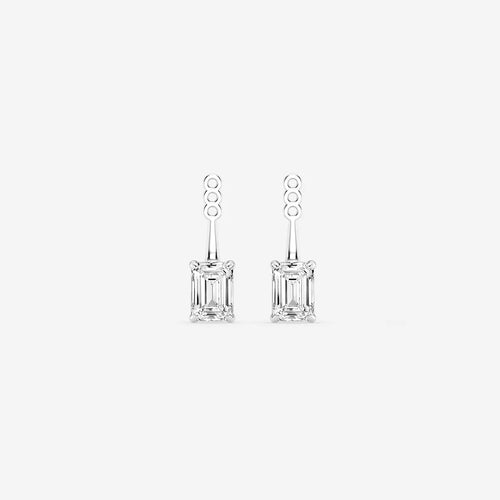 Emerald Lab Grown Diamond Drop Earring Jackets
