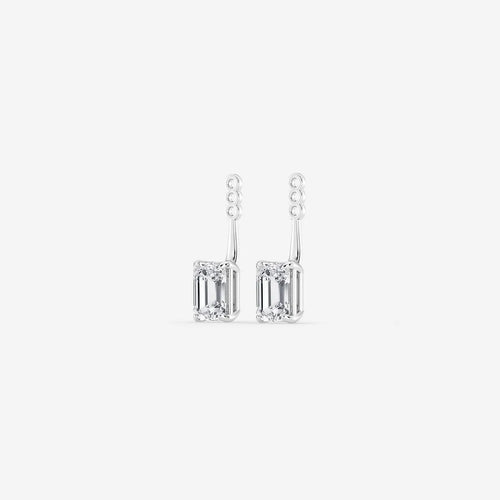 Emerald Lab Grown Diamond Drop Earring Jackets