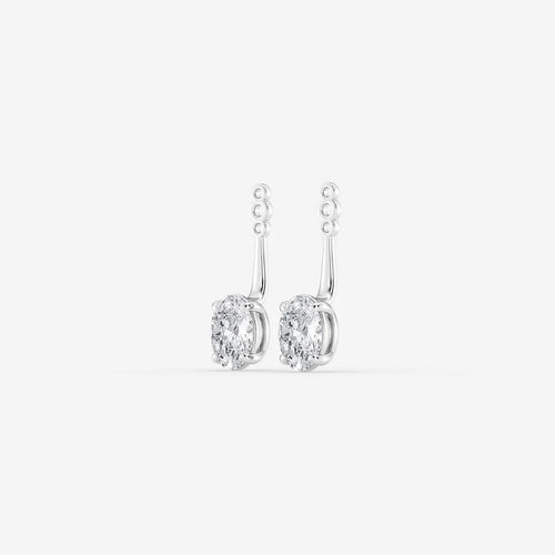 Oval Lab Grown Diamond Drop Earring Jackets