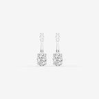 Oval Lab Grown Diamond Drop Earring Jackets