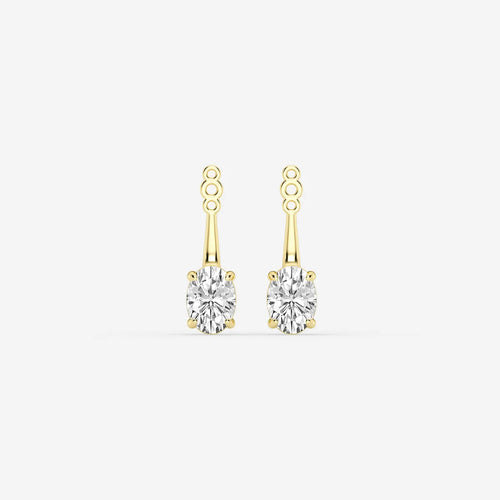 Oval Lab Grown Diamond Drop Earring Jackets