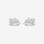 Oval and Pear Stud Earrings
