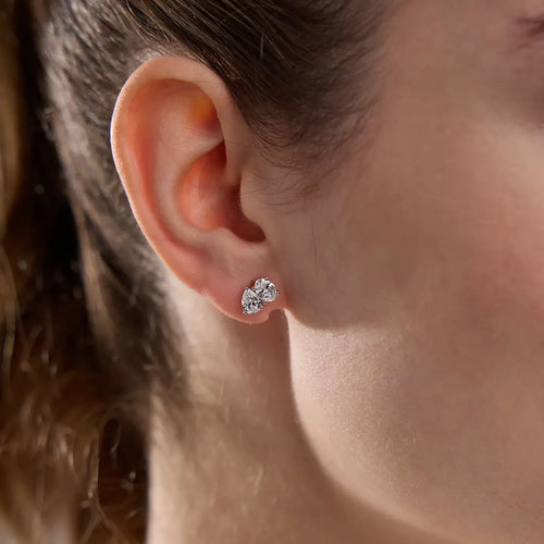 Oval and Pear Stud Earrings