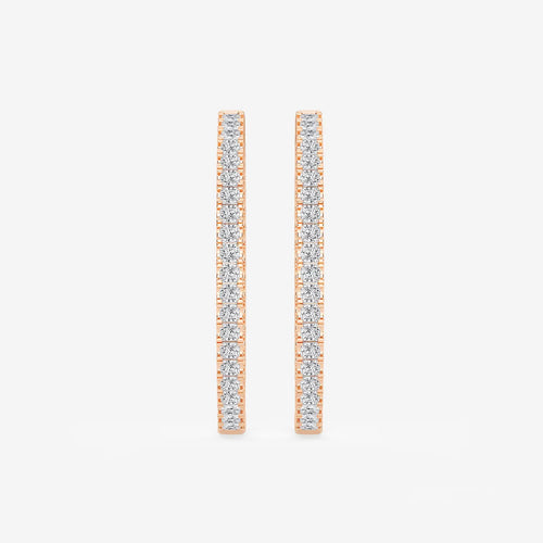 Princess Lab Grown Diamond Hoop Earrings