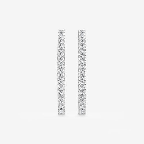 Princess Lab Grown Diamond Hoop Earrings