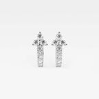 Round Lab Grown Diamond Huggie Hoop Earrings