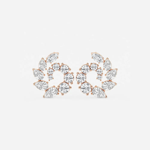 Marquise and Pear Lab Grown Diamond Graduated Earrings