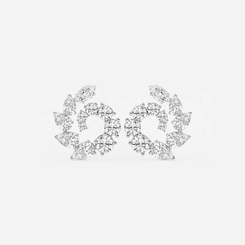 Marquise and Pear Lab Grown Diamond Graduated Earrings