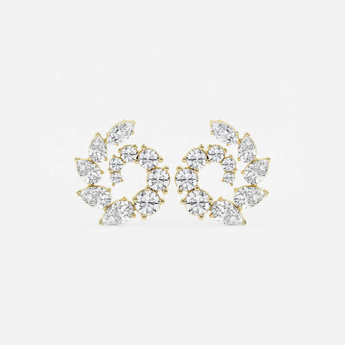 Marquise and Pear Lab Grown Diamond Graduated Earrings