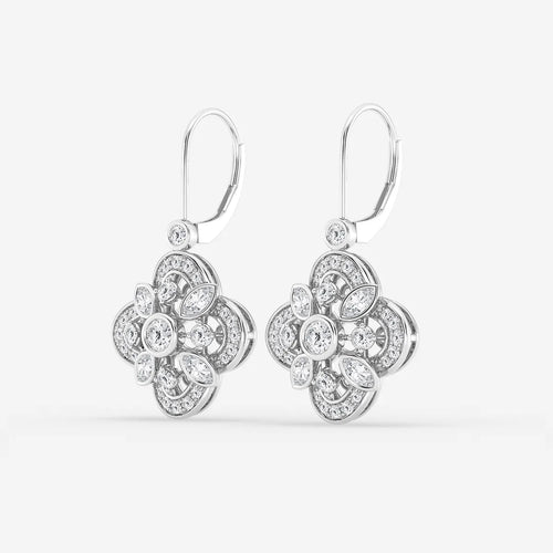Marquise Lab Grown Diamond Vintage Inspired Earrings
