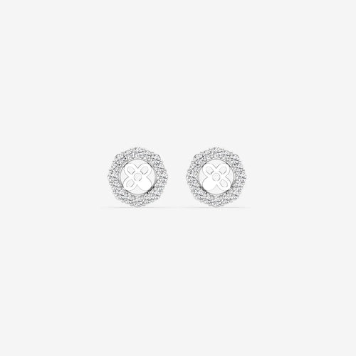 Round Lab Grown Diamond Halo Earring Jackets