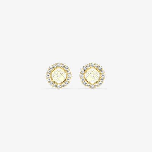 Round Lab Grown Diamond Halo Earring Jackets