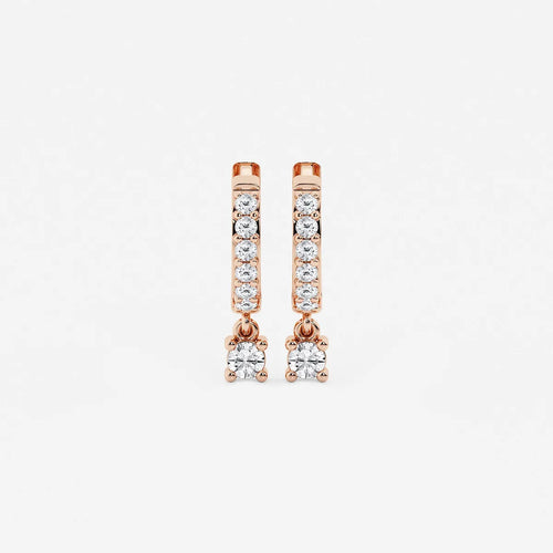 Round Lab Grown Diamond Hoop Earrings