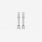 Round Lab Grown Diamond Hoop Earrings
