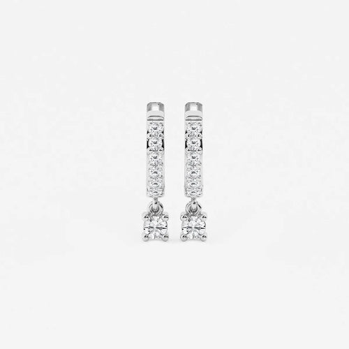 Round Lab Grown Diamond Hoop Earrings