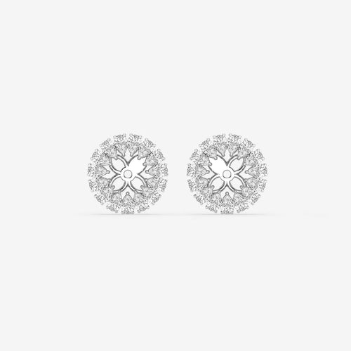 Pear Lab Grown Diamond Halo Earring Jackets