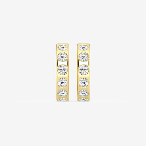 Round Lab Grown Diamond Hoop Earrings