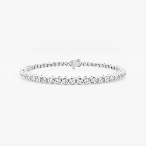 Round Lab Grown Diamond Four-Prong Tennis Bracelet
