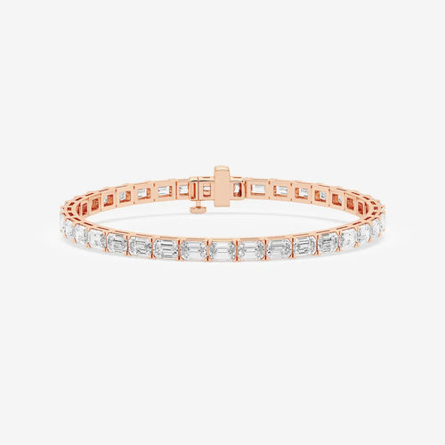 Emerald Lab Grown Diamond East-West Tennis Bracelet