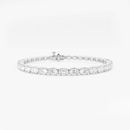 Round Lab Grown Diamond "S" Tennis Bracelet