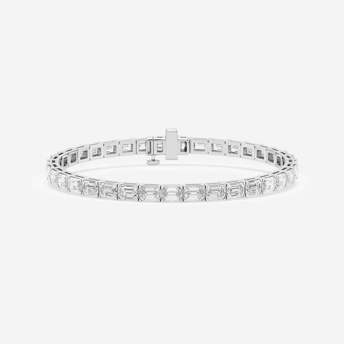 Emerald Lab Grown Diamond East-West Tennis Bracelet