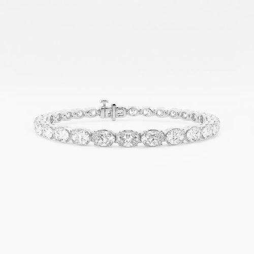 Oval Lab Grown Diamond East-West Tennis Bracelet