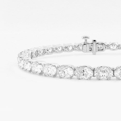 Round Lab Grown Diamond "S" Tennis Bracelet