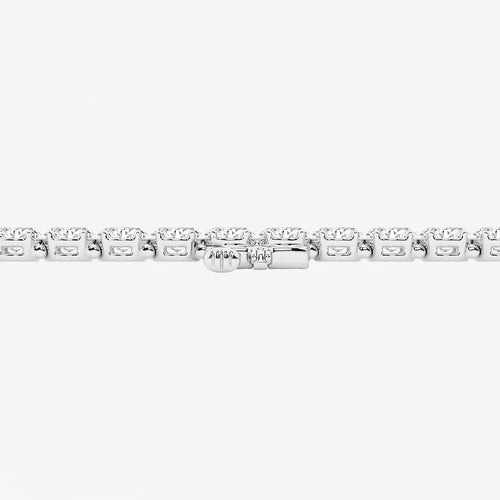Oval Lab Grown Diamond East-West Tennis Bracelet