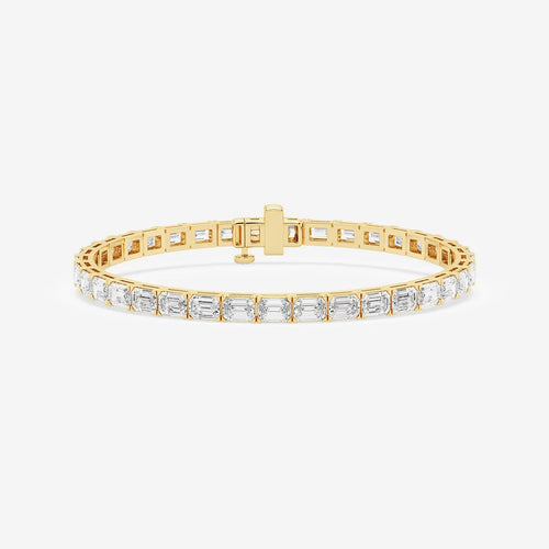 Emerald Lab Grown Diamond East-West Tennis Bracelet