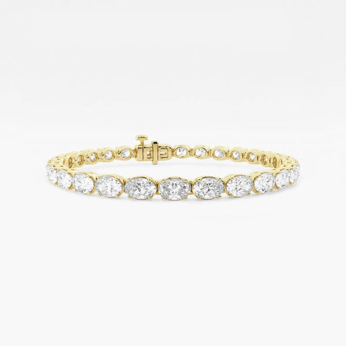 Oval Lab Grown Diamond East-West Tennis Bracelet