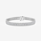 Princess Lab Grown Diamond Railroad Bracelet