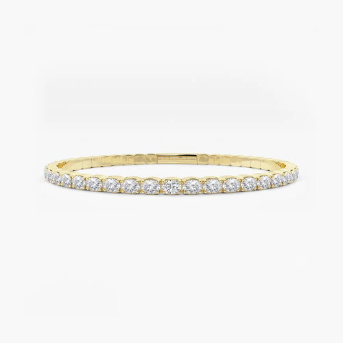 Oval Lab Grown Diamond Flex Bangle Bracelet