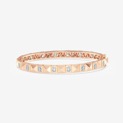 Emerald Lab Grown Diamond Bangle Bracelet