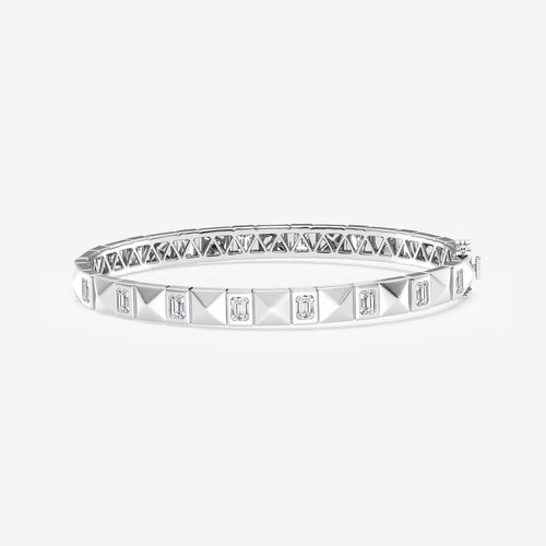 Emerald Lab Grown Diamond Bangle Bracelet