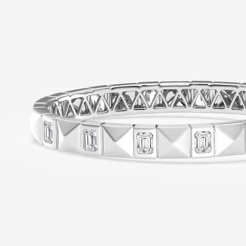 Emerald Lab Grown Diamond Bangle Bracelet