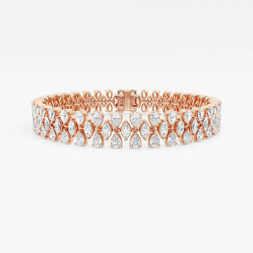 Pear and Marquise Lab Grown Diamond Alternating Bracelet
