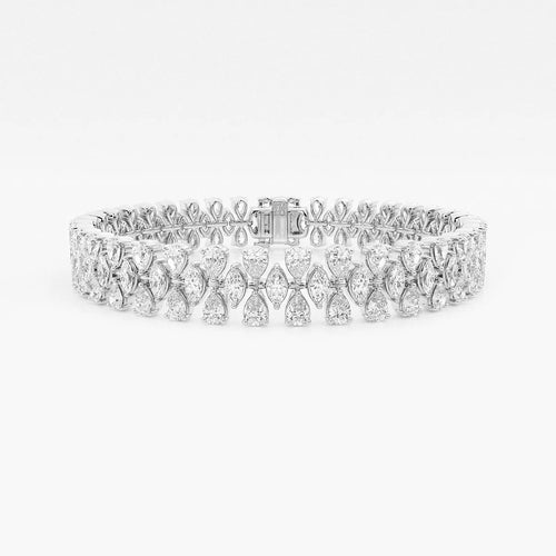 Pear and Marquise Lab Grown Diamond Alternating Bracelet