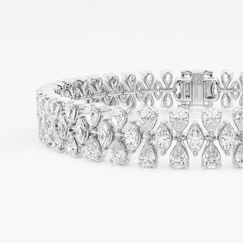 Pear and Marquise Lab Grown Diamond Alternating Bracelet