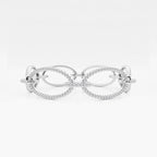 Round Lab Grown Diamond Wide Oval Shape Link Bracelet