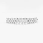 Marquise and Pear Lab Grown Diamond Bangle Bracelet