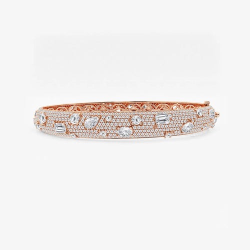 Multi-Shape Lab Grown Diamond Scatter Bangle Bracelet