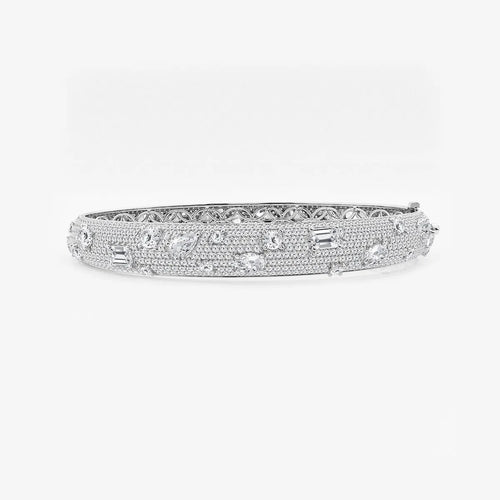 Multi-Shape Lab Grown Diamond Scatter Bangle Bracelet
