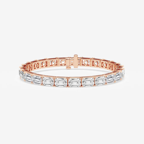 Emerald Lab Grown Diamond East -West Tennis Bracelet