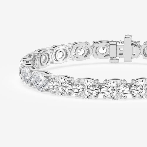 Oval Lab Grown Diamond East -West Tennis Bracelet
