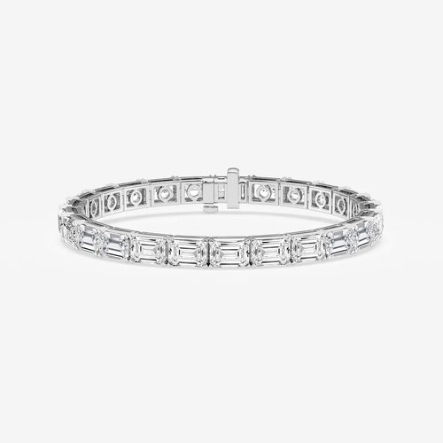 Emerald Lab Grown Diamond East -West Tennis Bracelet