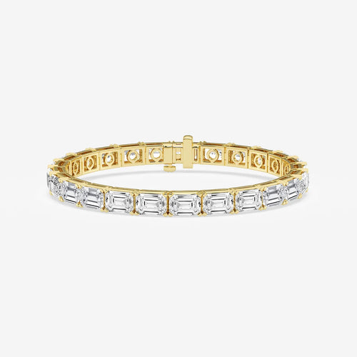Emerald Lab Grown Diamond East -West Tennis Bracelet