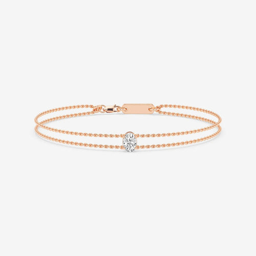 Oval Lab Grown Diamond Chain Bracelet